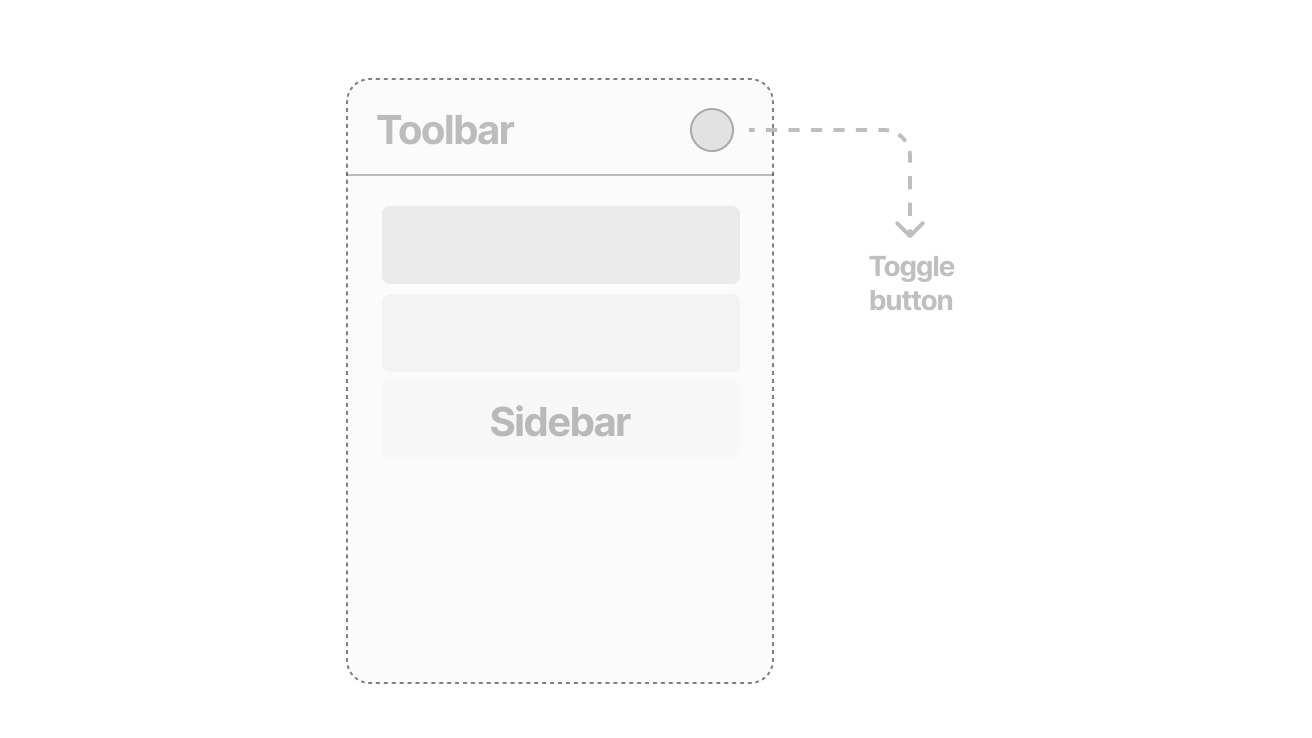 Contracted view mockup